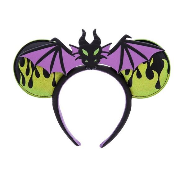Disney Parks Sleeping Beauty Maleficent as Dragon Halloween Minnie Ears Headband - Picture 1 of 3